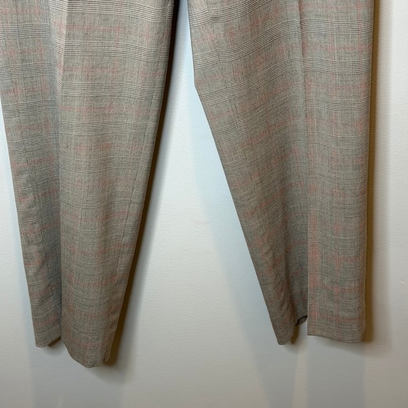 Talbots Womens Sz 10 Wool Blend Plaid Trousers Brown/Tan Stretch Dress Pants VTG - Picture 3 of 10